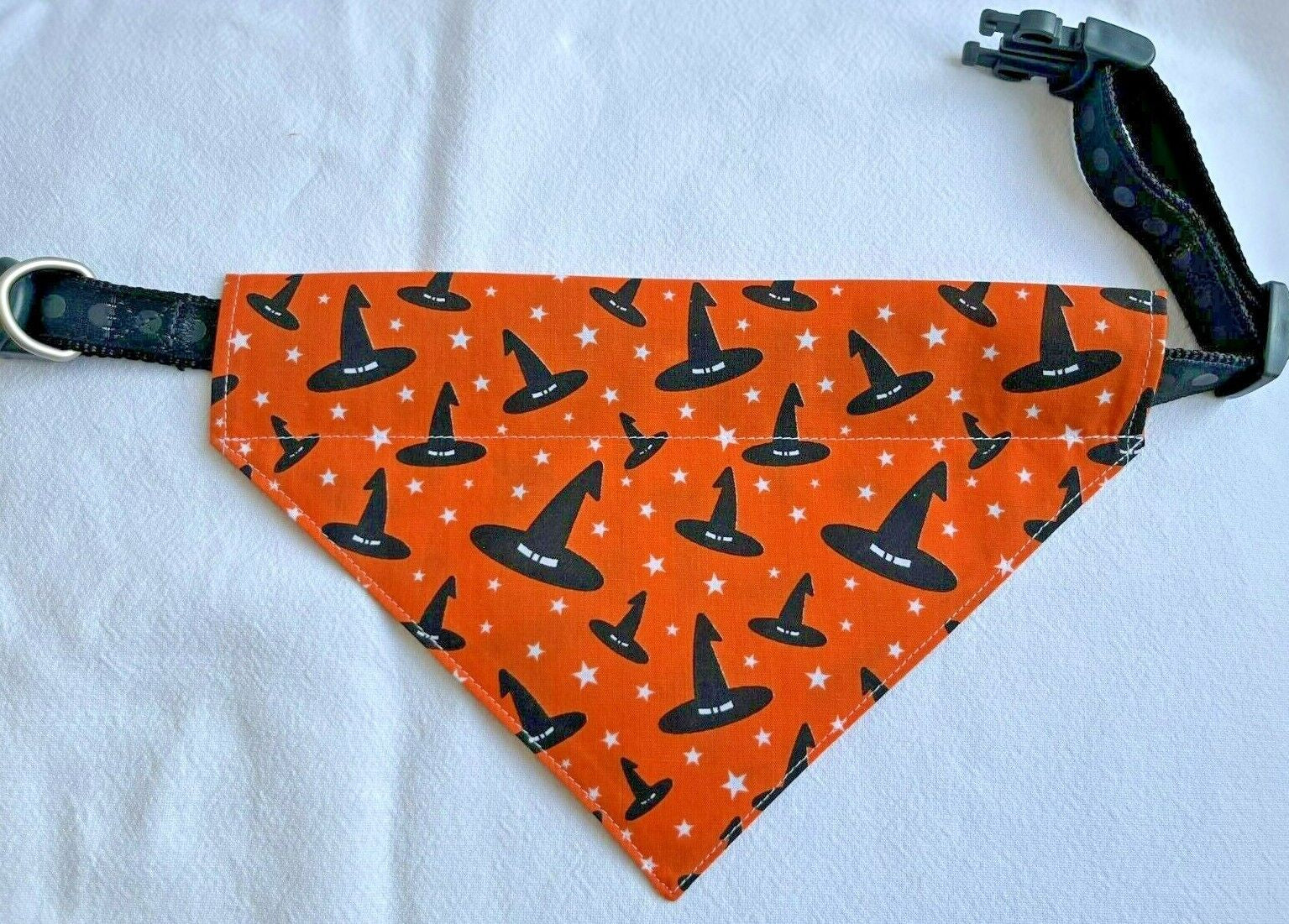 Halloween Dog Collar Accessories Bows & Bandanas Handmade in UK. Multi Sizes