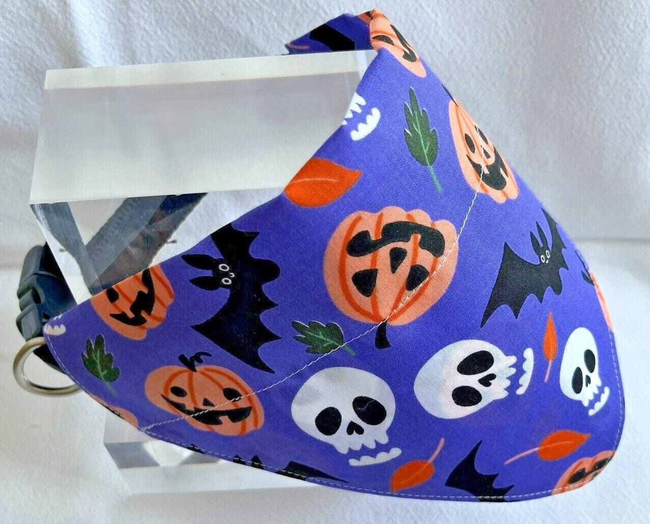 Halloween Dog Collar Accessories Bows & Bandanas Handmade in UK. Multi Sizes