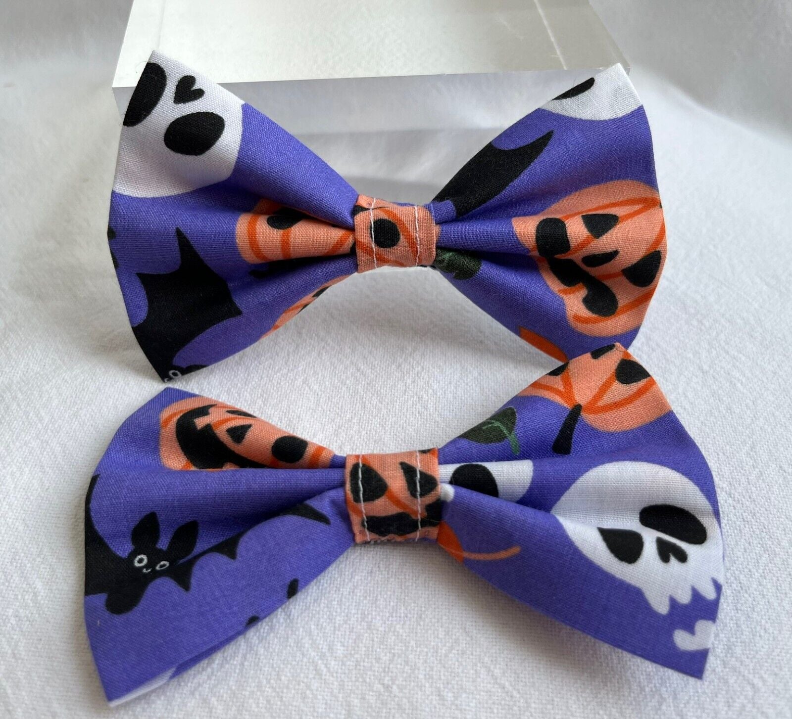 Halloween Dog Collar Accessories Bows & Bandanas Handmade in UK. Multi Sizes