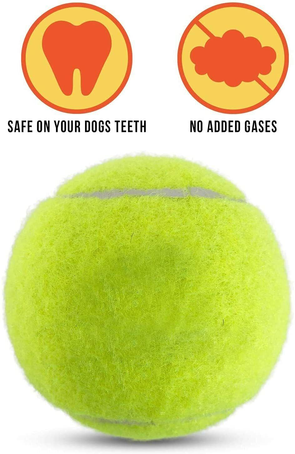 Pack of 6 Tennis Balls, Sport Play Dog Toy Ball Sturdy & Durable, Great for Play