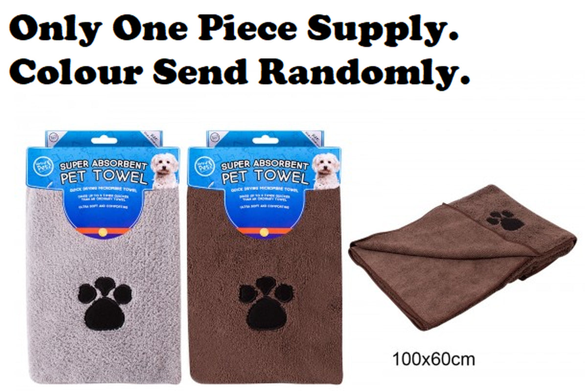 Pet Towel Microfibre Super Absorbent Dog Puppy Cat Kitten Pet Fast Drying