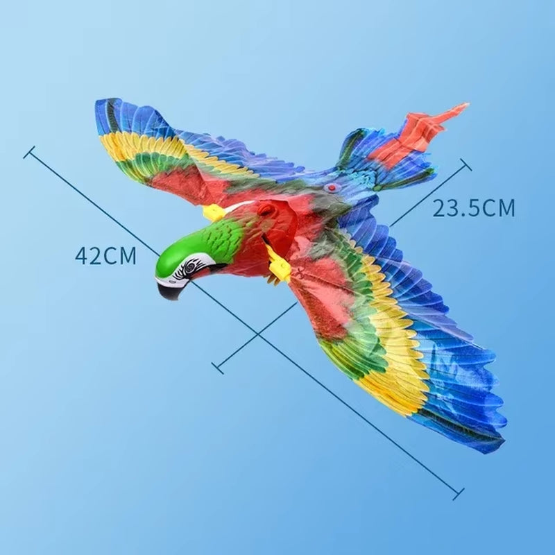 Simulation Bird Interactive Cat Toys Electric Hanging Eagle Flying Bird Cat Teasering Play Cat Stick Scratch Rope Pet Toys