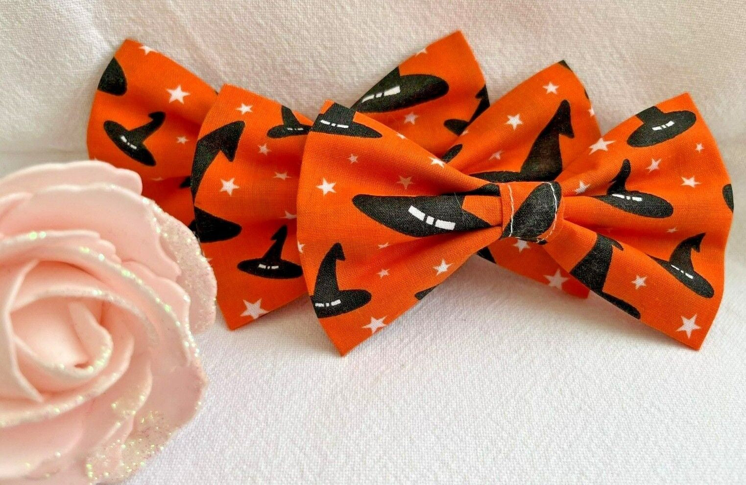 Halloween Dog Collar Accessories Bows & Bandanas Handmade in UK. Multi Sizes