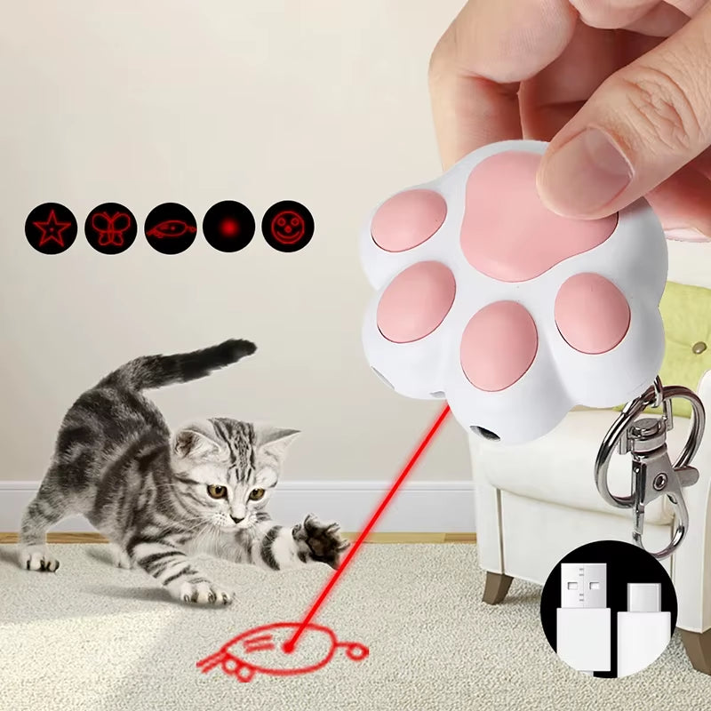 Pet Cat Toys Pet Laser Toy for Cats Interactive Funny Kitten Training Laser Toy Usb Rechargeable Multifunctional Cat Accessories