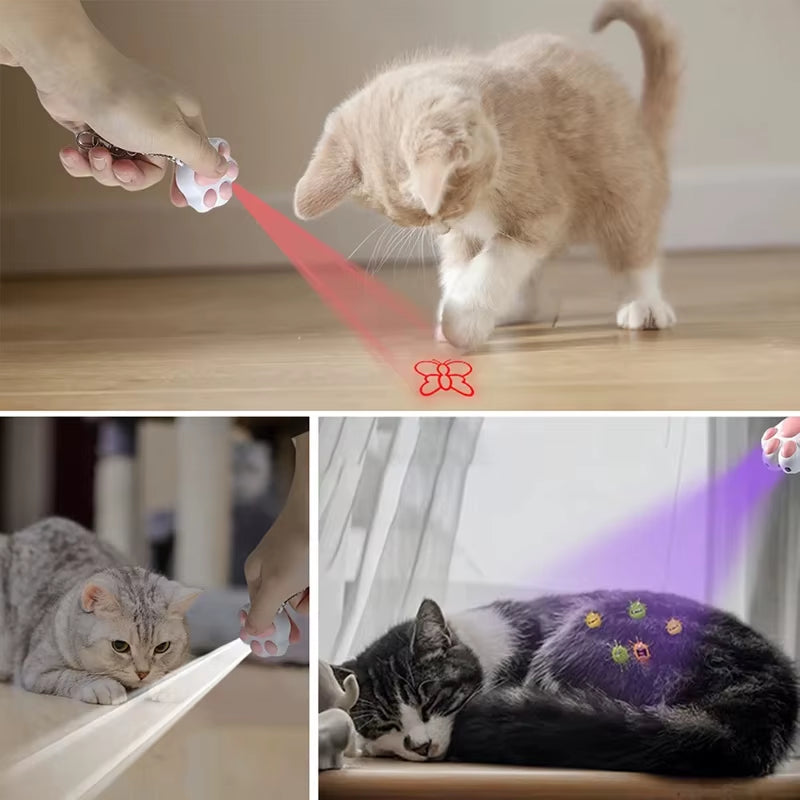 Pet Cat Toys Pet Laser Toy for Cats Interactive Funny Kitten Training Laser Toy Usb Rechargeable Multifunctional Cat Accessories