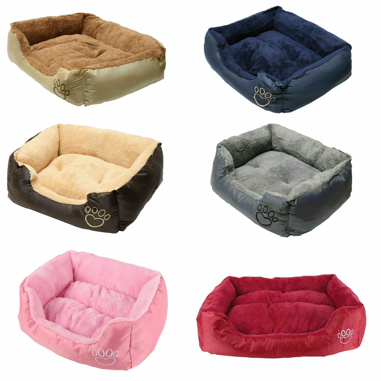 Pet Dog Bed Cat Beds Luxury Soft Washable Puppy Cushion Warm Pet Basket-S M L XL