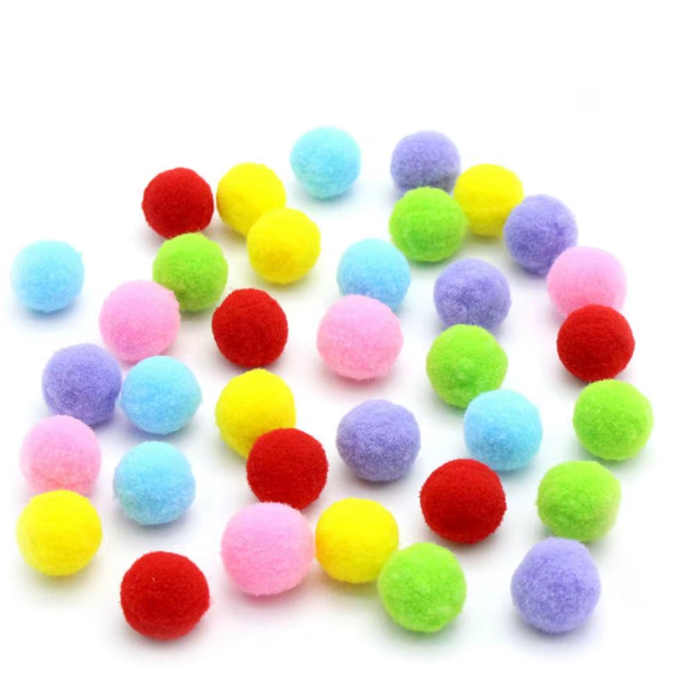 Colorful Cat Toys Ball Plush Wool Funny Interactive Balls Pet Toys for Kitten Kitty Bulk Pack Pet Accessories Product for Cats